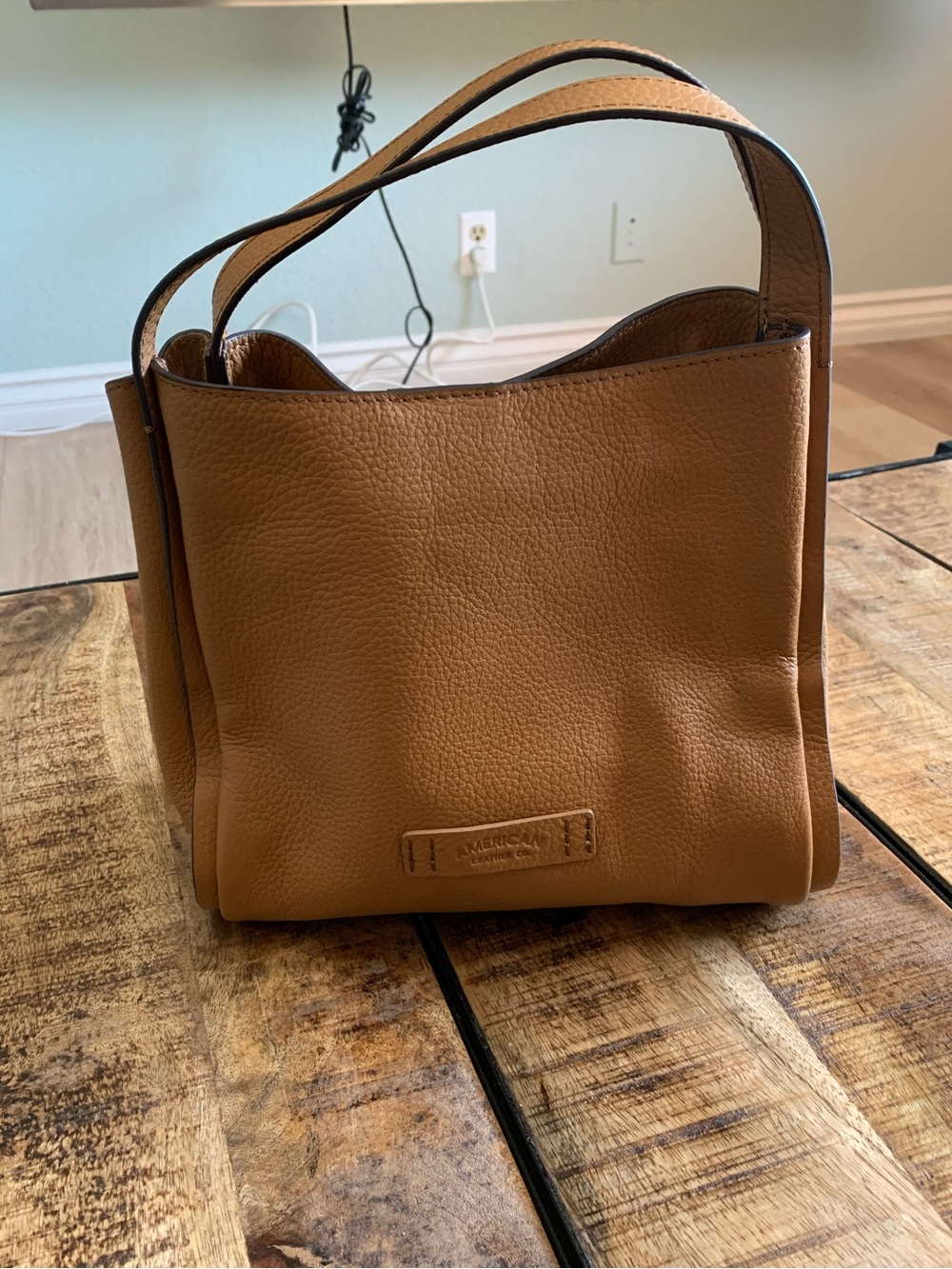 American Leather Auburn Triple Compartment Crossbody Bag